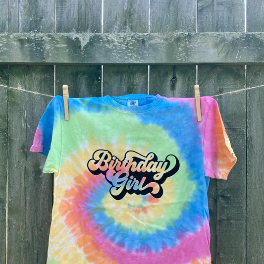 Birthday Girl Tye-Dye T-shirt