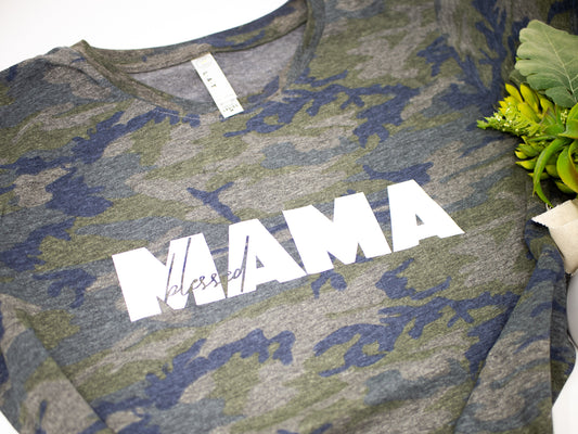 Blessed Mama Camo T-shirt