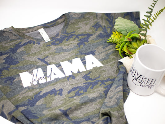 Blessed Mama Camo T-shirt