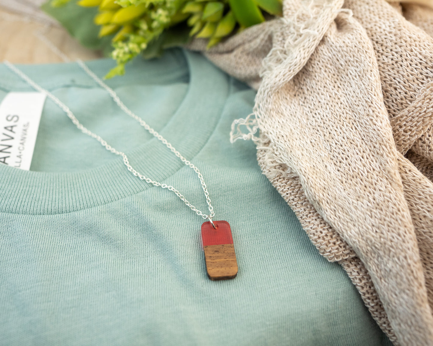 Wood Pendant Necklace