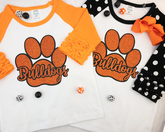 Bull Dogs Ruffled Raglans